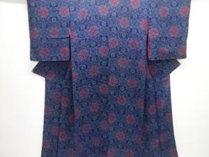 アンティーク　錦紗花唐草模様着物